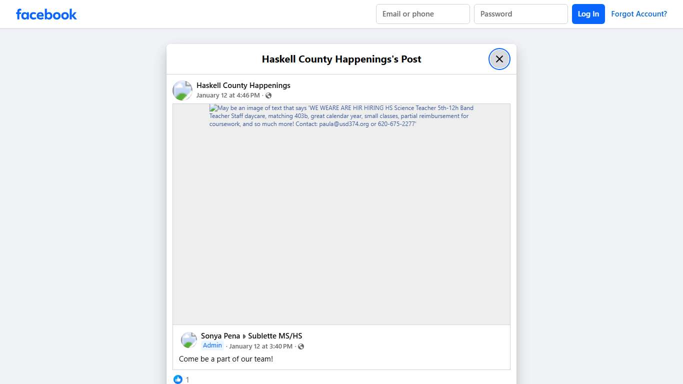 Haskell County Happenings Facebook